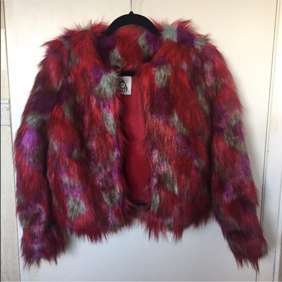 UNIF patchwork fur jacket - Picture 4 of 4